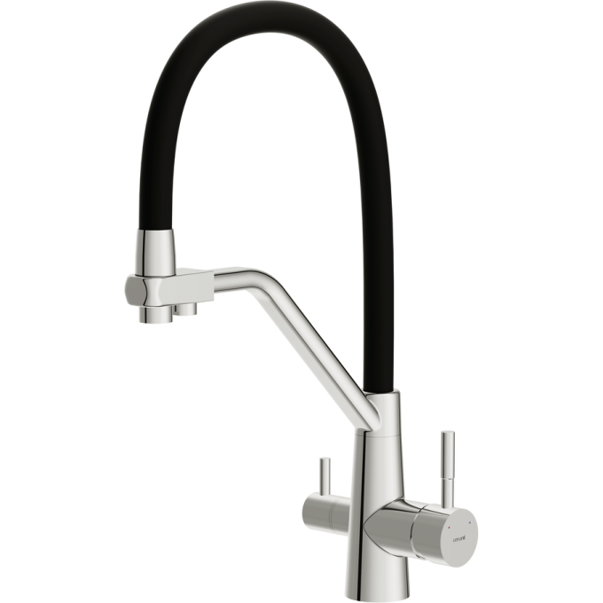 Смеситель CERSANIT для кухни VIVO однорычажный с фильтром с гибким изливом, хром 68217